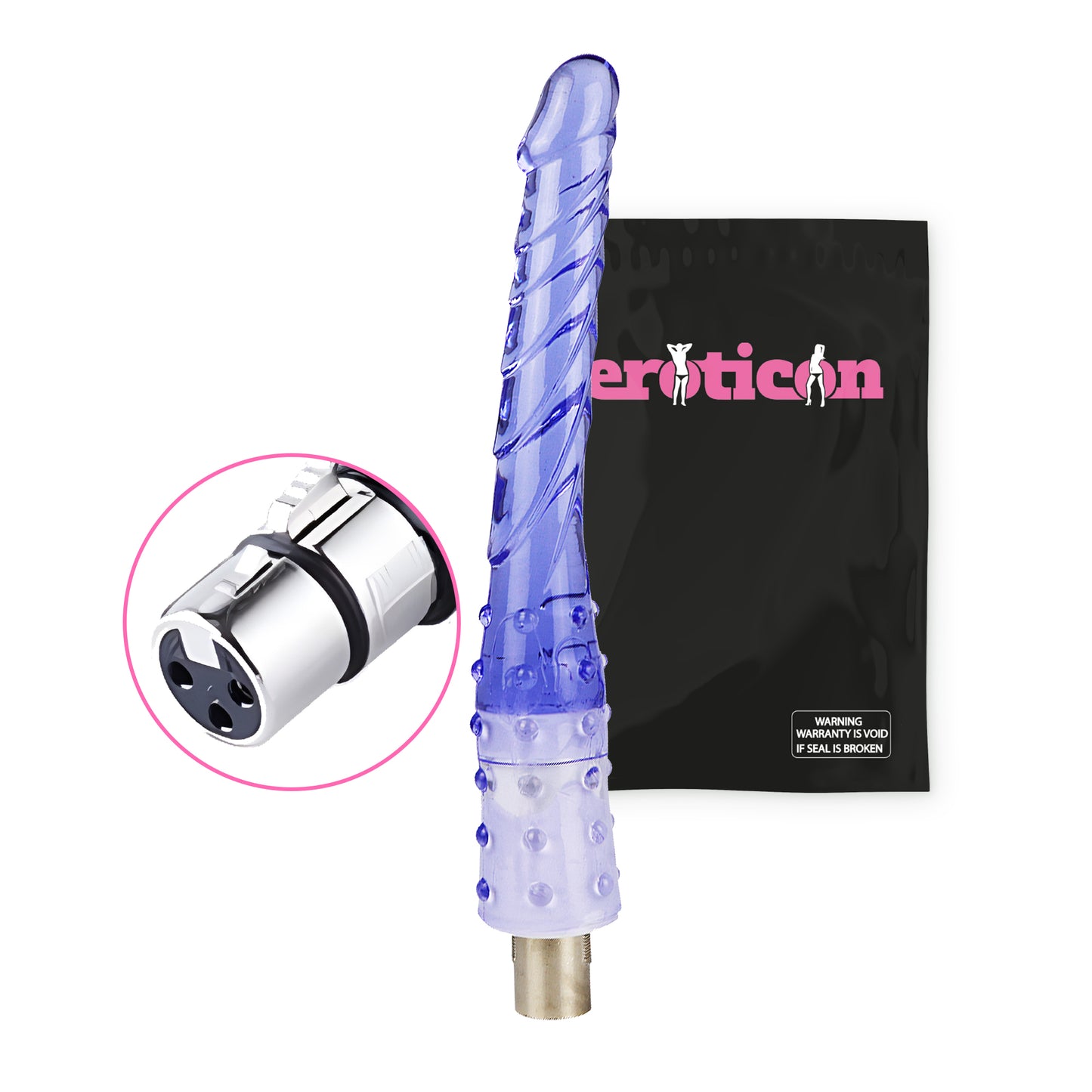 Dildo Attachment 21.8cm Blue for the Eroticon Sex Machine