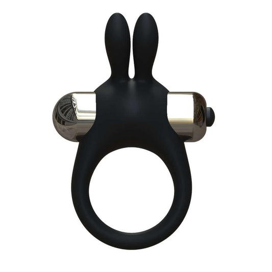 JoyRings Silicone Rabbit Vibrating Cock Ring with bunny ears for couples' pleasure and stimulation.